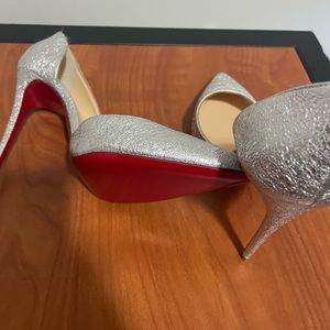 Silver Christian Louboutin heels